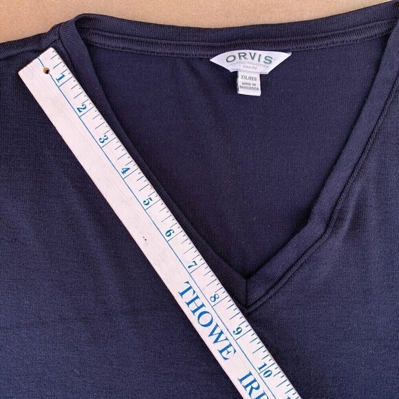 Orvis Classic Collection Black Short Sleeve Batwing Shirt Sz 2XL - Picture 7 of 8